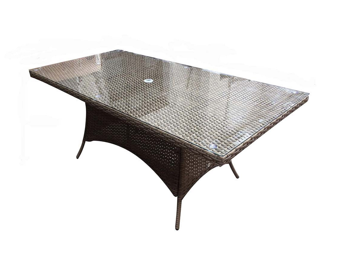 Signature Weave Darcey Eight-Seat Rectangular Table – Nature