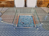 Signature Weave Edwina Eight-Seat Square Gas Firepit Table – 3 Wicker Special Grey Weave