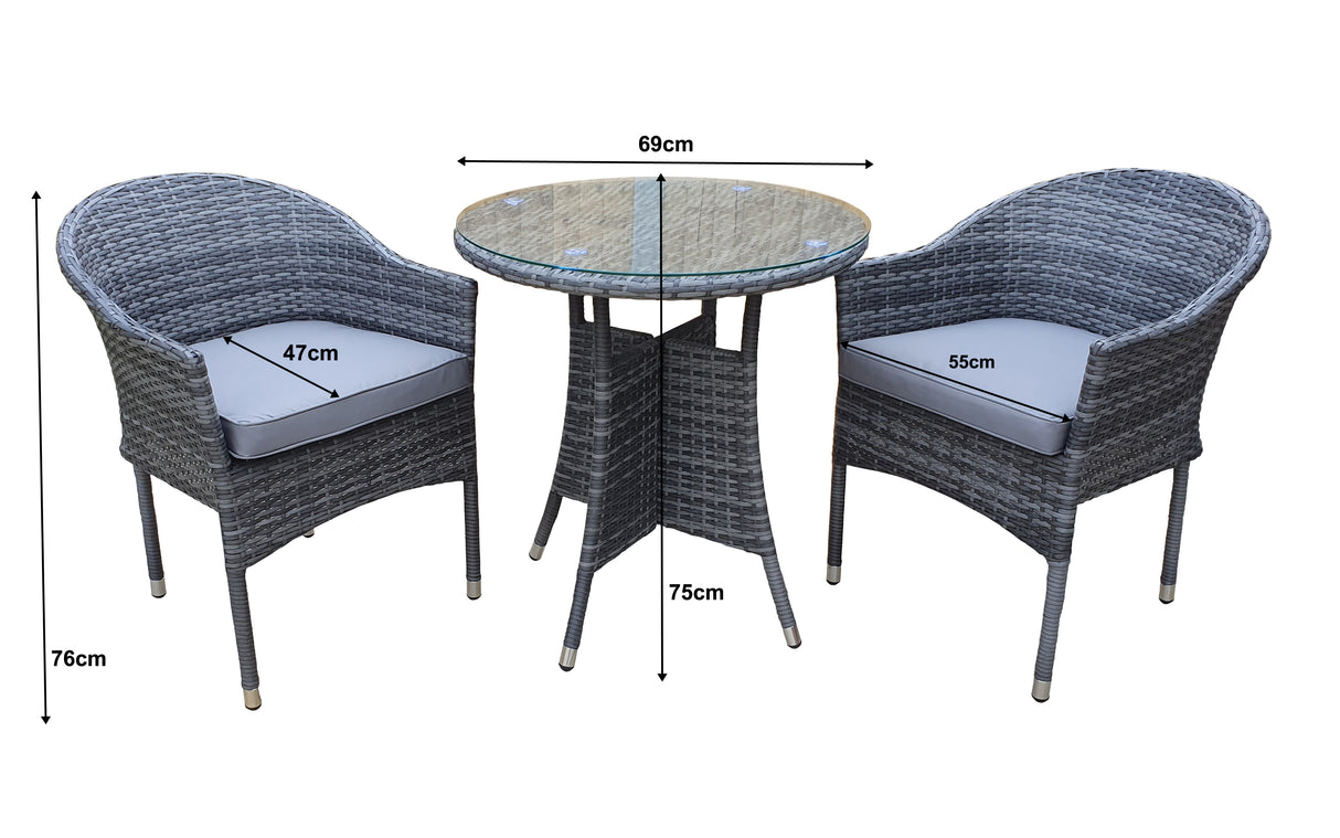 Signature Weave Emily Stacking Chair – Flat Grey Weave