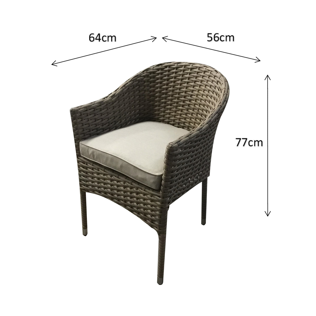 Signature Weave Emily Stacking Chair – Flat Grey Weave