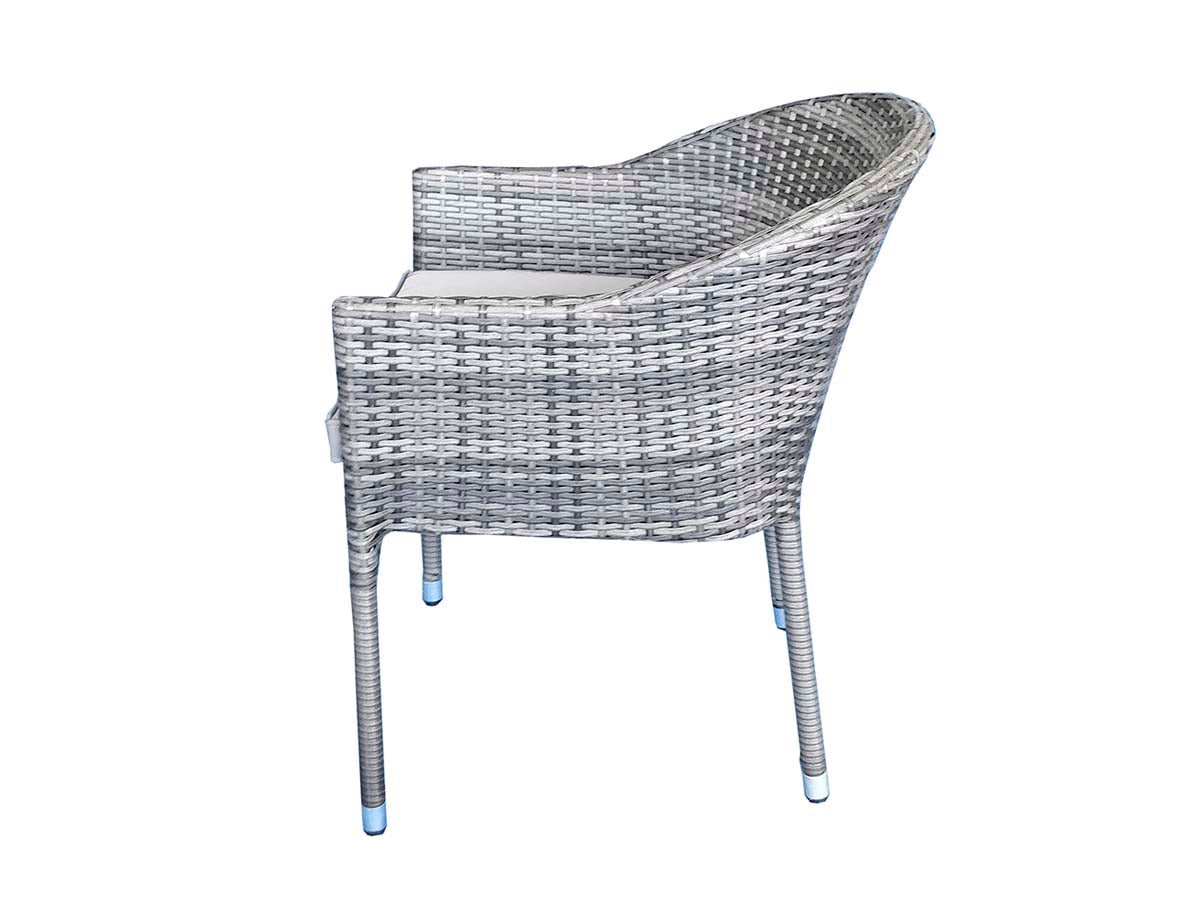Signature Weave Emily Stacking Chair – Flat Grey Weave