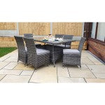 Signature Weave Emily Rectangular Table – 8mm Flat Grey Weave