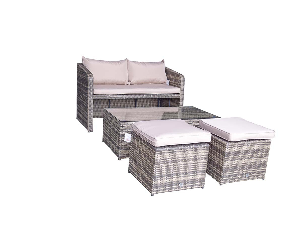 Signature Weave Gemma Compact Sofa Set – Mixed Brown