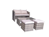 Signature Weave Gemma Compact Sofa Set – Mixed Brown