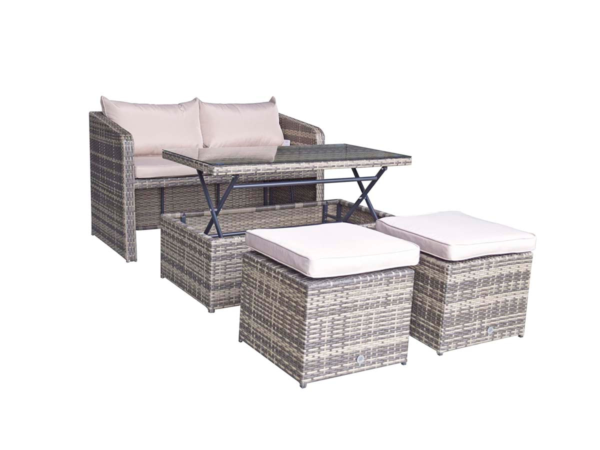 Signature Weave Gemma Compact Sofa Set – Mixed Brown