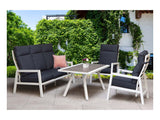Signature Weave Kimmie 5-Seater Sofa Set – White Frame