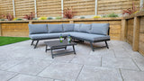 Signature Weave Kimmie Aluminium Corner Sofa – Grey Frame