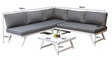 Signature Weave Kimmie Aluminium Corner Sofa – Grey Frame
