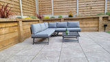 Signature Weave Kimmie Aluminium Corner Sofa – Grey Frame