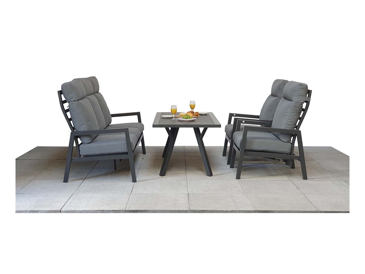 Signature Weave Kimmie 5-Seater Sofa Set – Grey Frame
