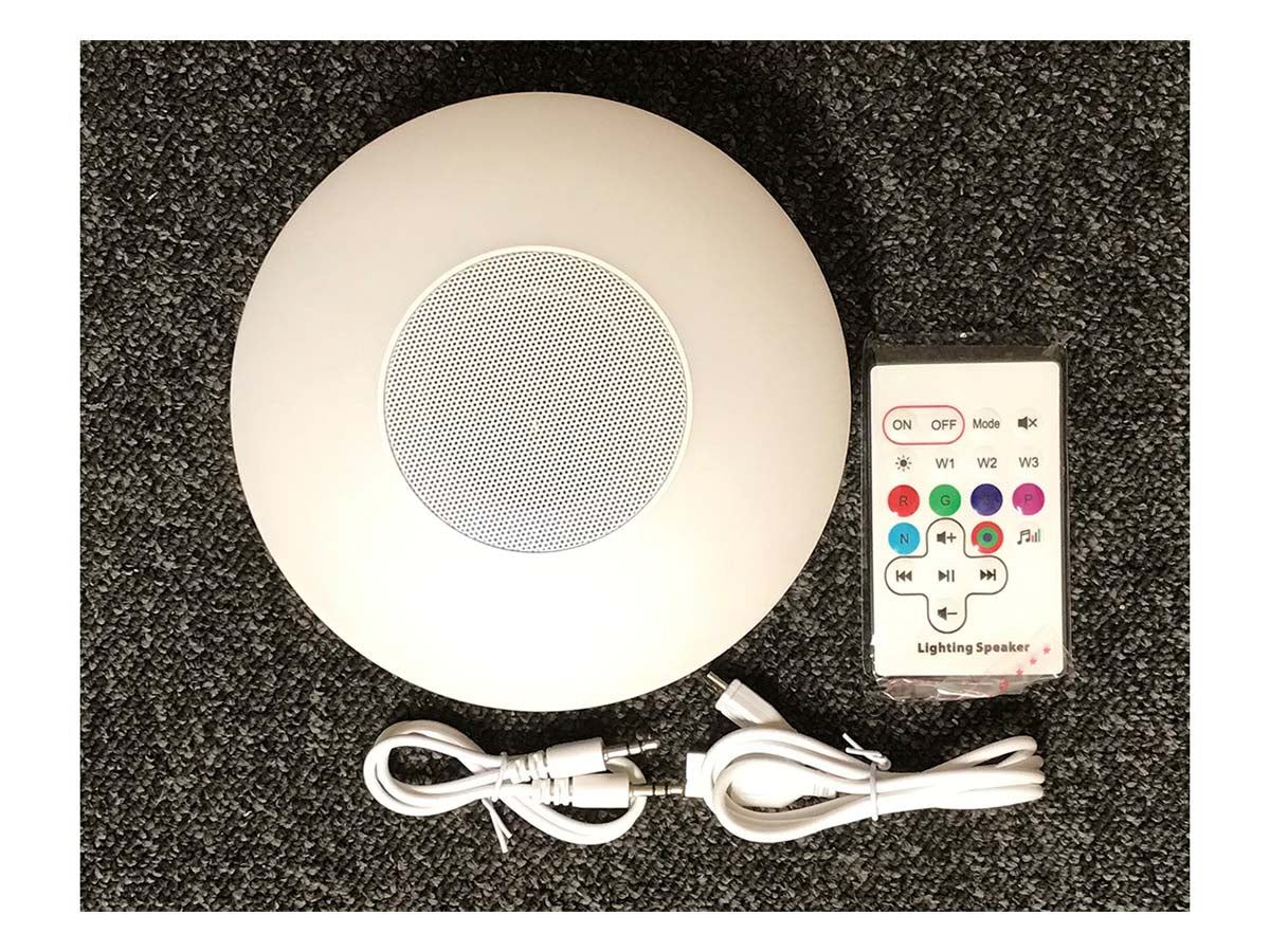 Signature Weave LED Mood Lamp with Colour-Changing Light & Bluetooth Speaker