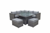 Signature Weave Milan Gas Firepit Table - Grey