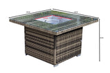 Signature Weave Milan Gas Firepit Table - Grey