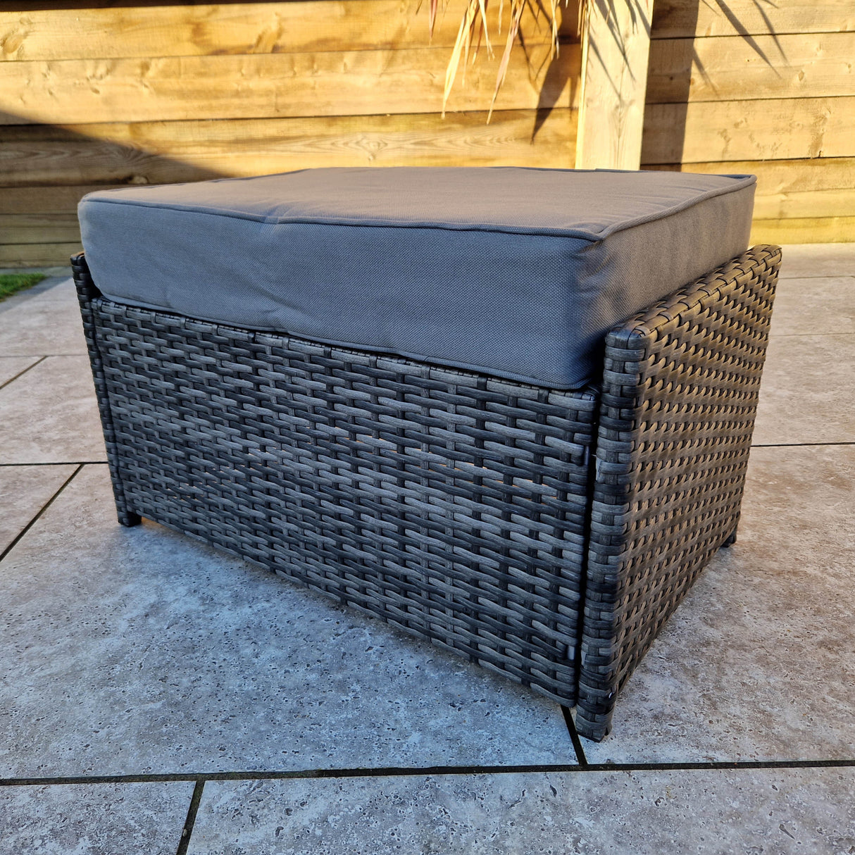 Signature Weave Madrid Ottoman Bench - Grey