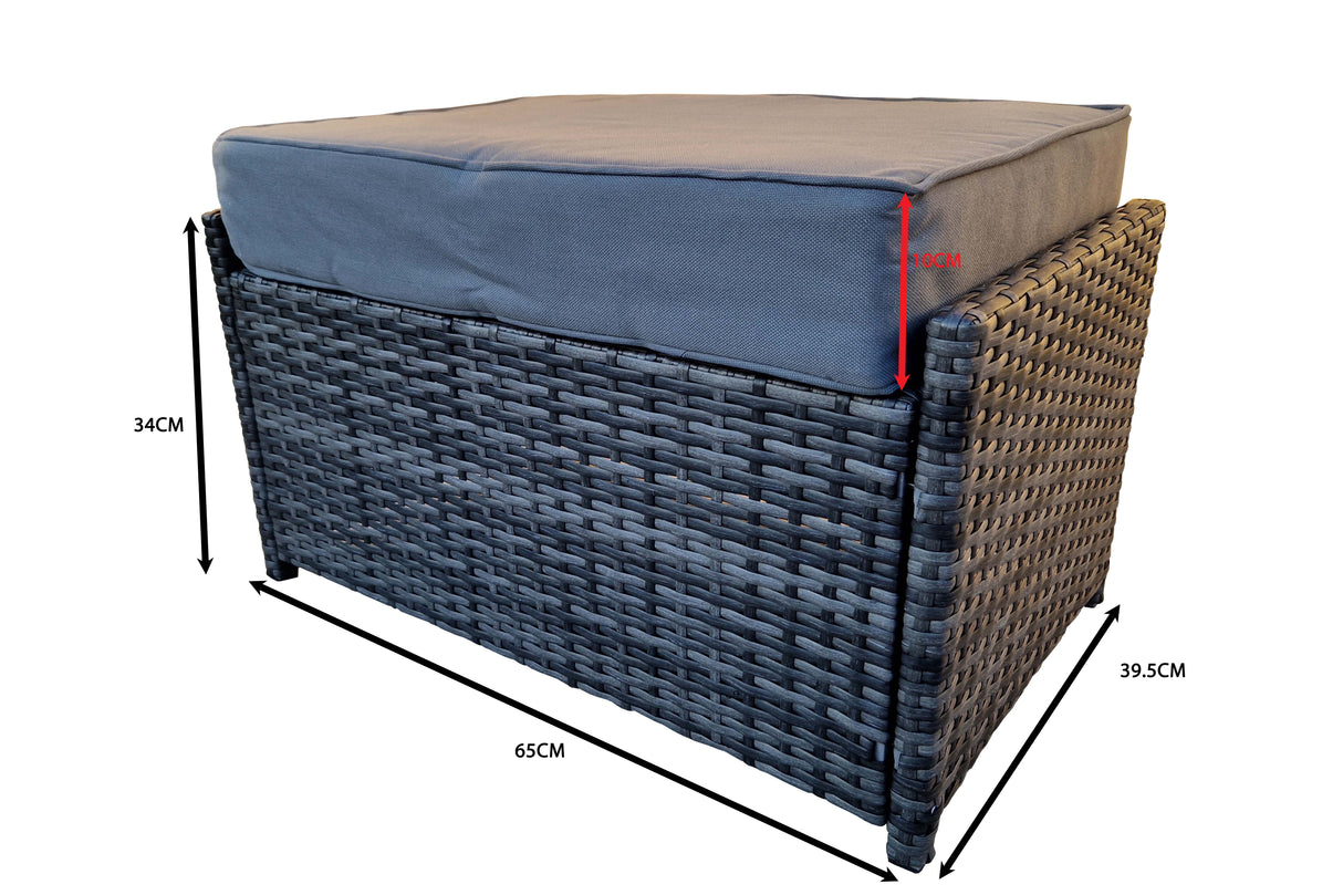Signature Weave Madrid Ottoman Bench - Grey