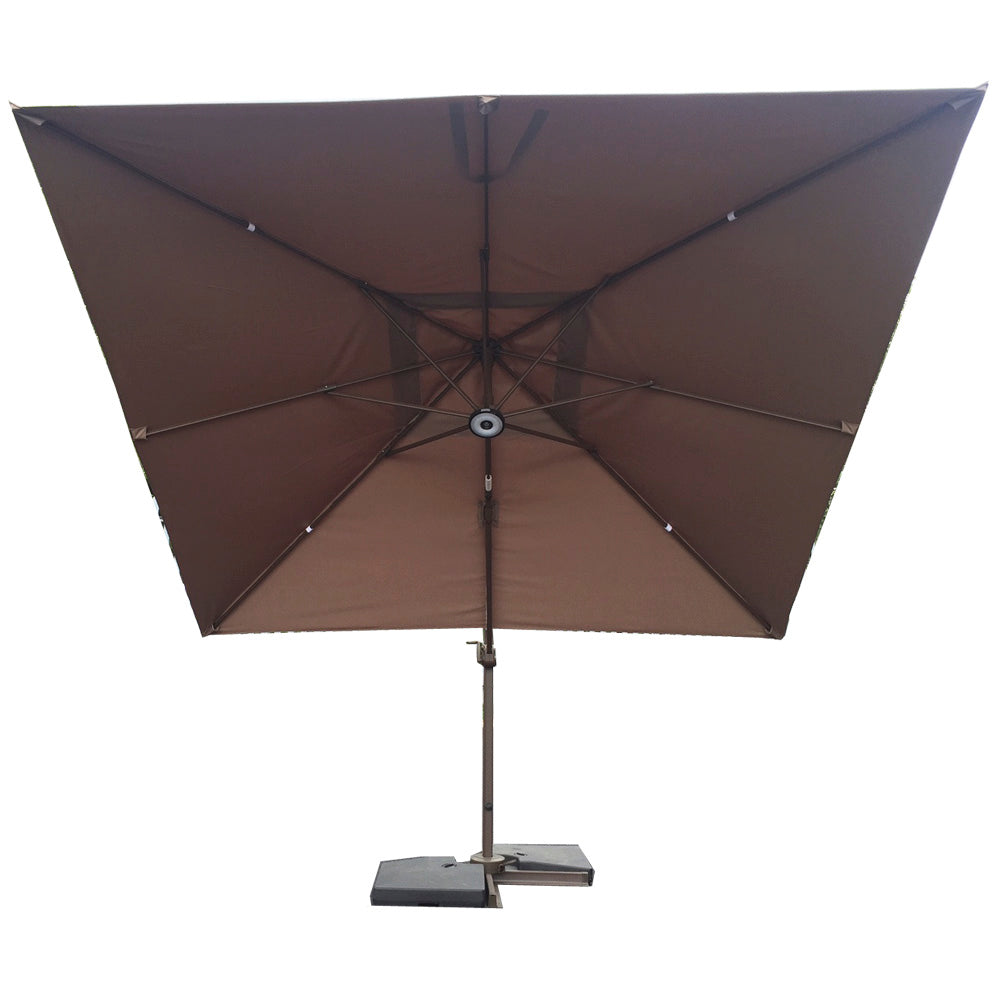 Signature Weave 3m Square Cantilever Parasol - Chocolate