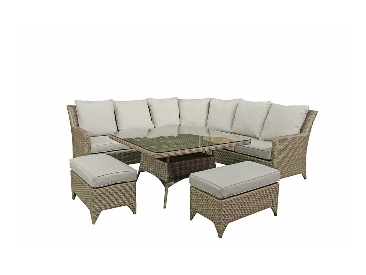 Signature Weave Sarah Corner Dining Set - Nature