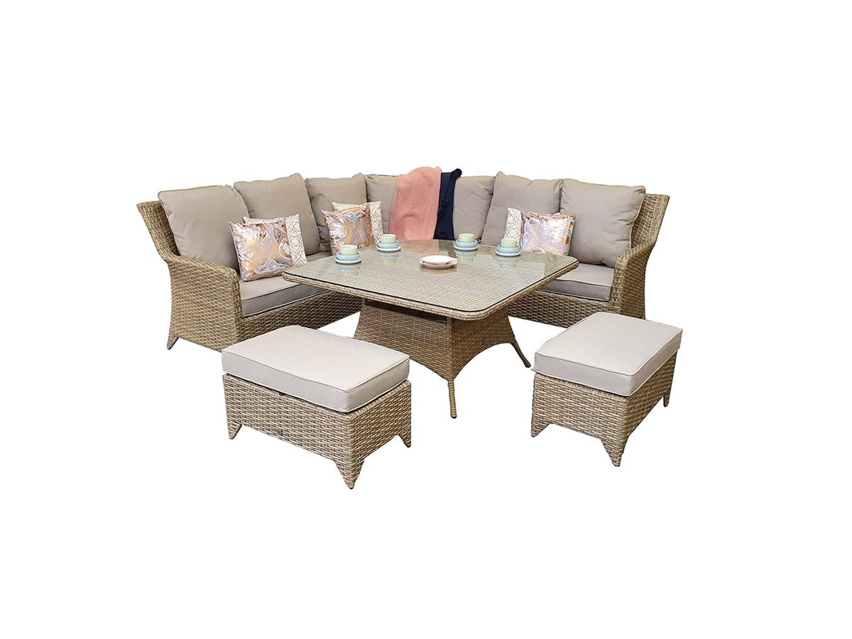 Signature Weave Sarah Corner Dining Set - Nature