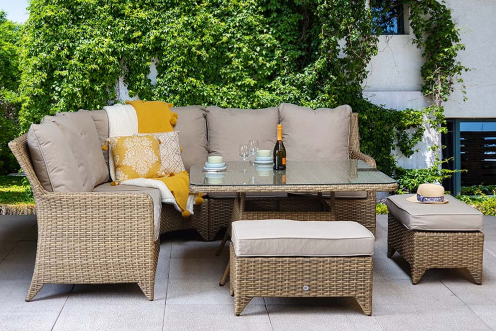 Signature Weave Sarah Corner Dining Set - Nature