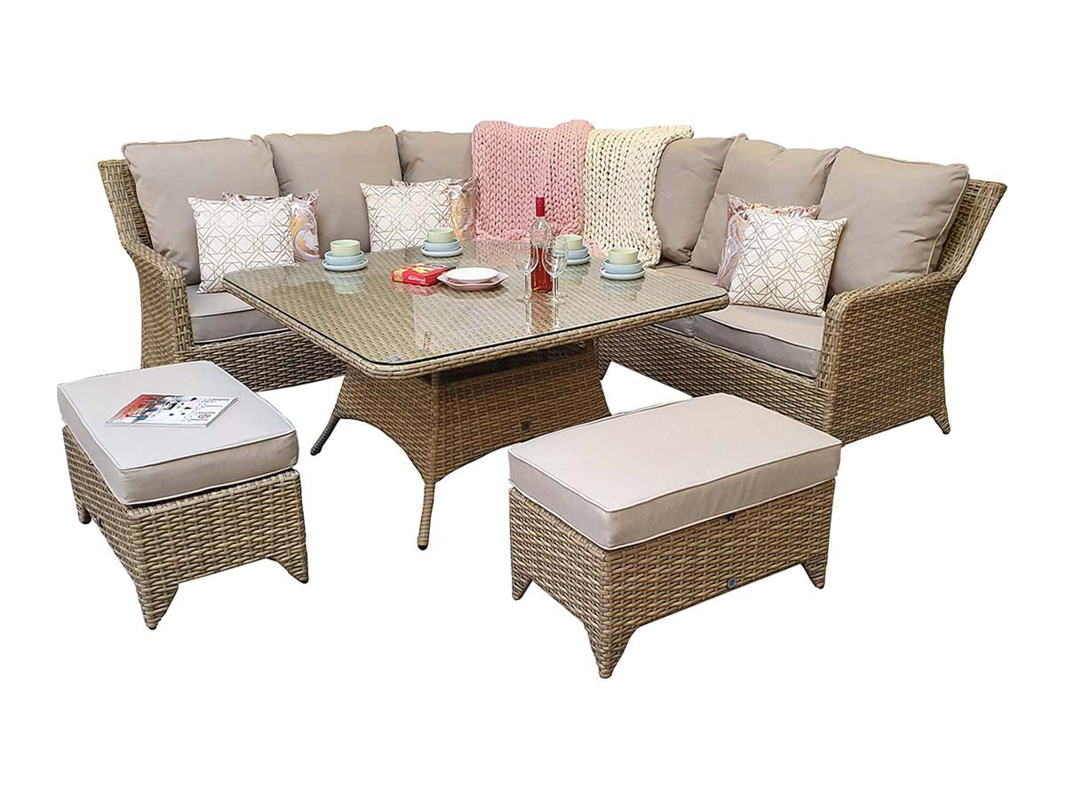 Signature Weave Sarah Corner Dining Set - Nature