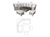Signature Weave Sarah Corner Dining Set - Nature