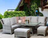 Signature Weave Sarah Corner Dining Set - Grey