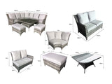 Signature Weave Sarah Corner Dining Set - Grey