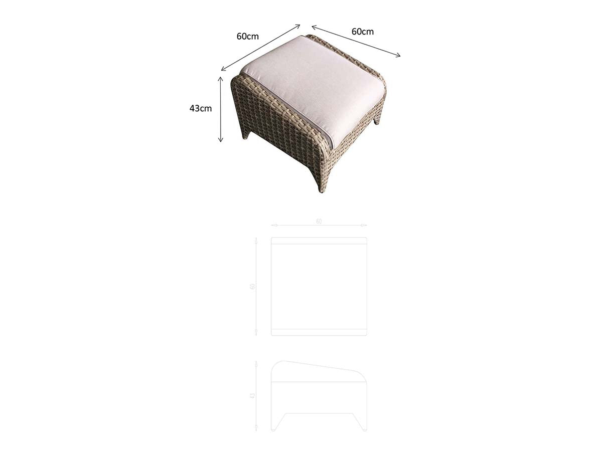 Signature Weave Sarah Ottoman Stool - Nature