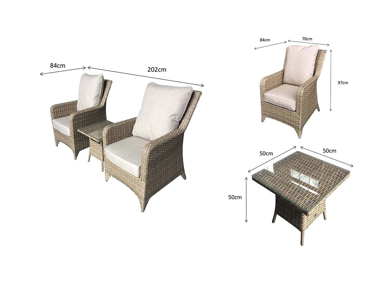 Signature Weave Sarah 3-Piece Lounge Set - Grey