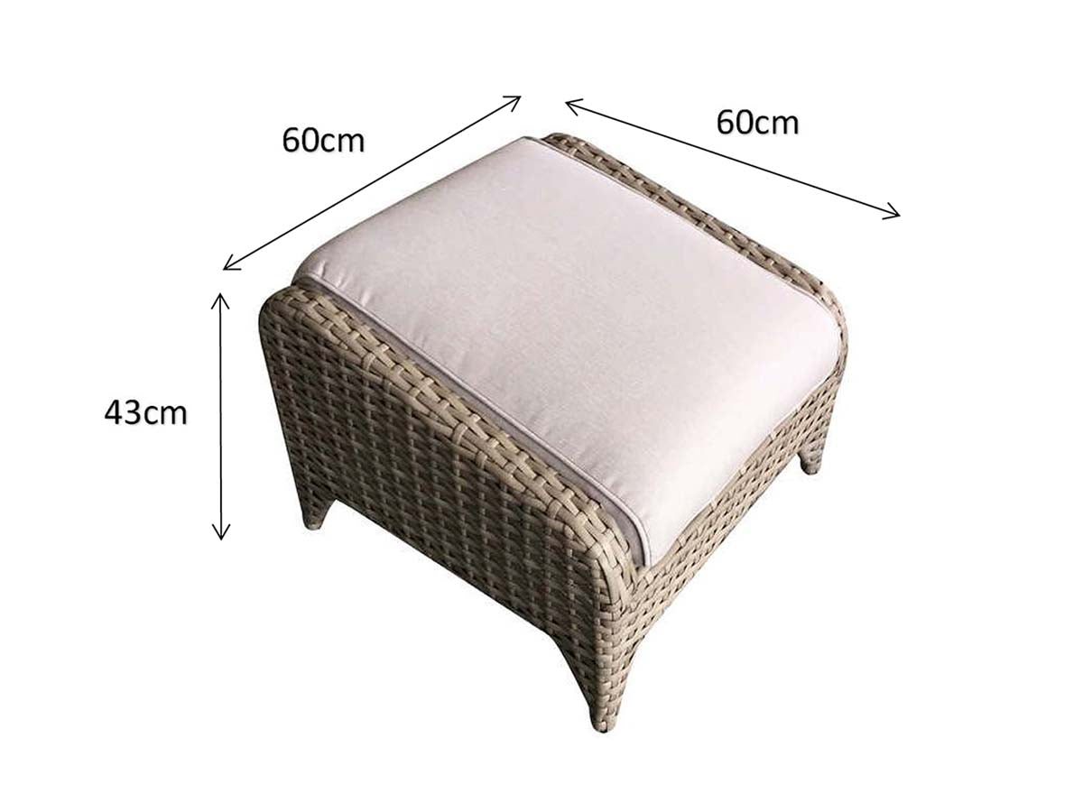 Signature Weave Sarah Ottoman Stool - Nature