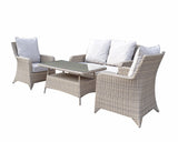 Signature Weave Sarah 4-Seat Sofa Set with High Coffee Table - Nature