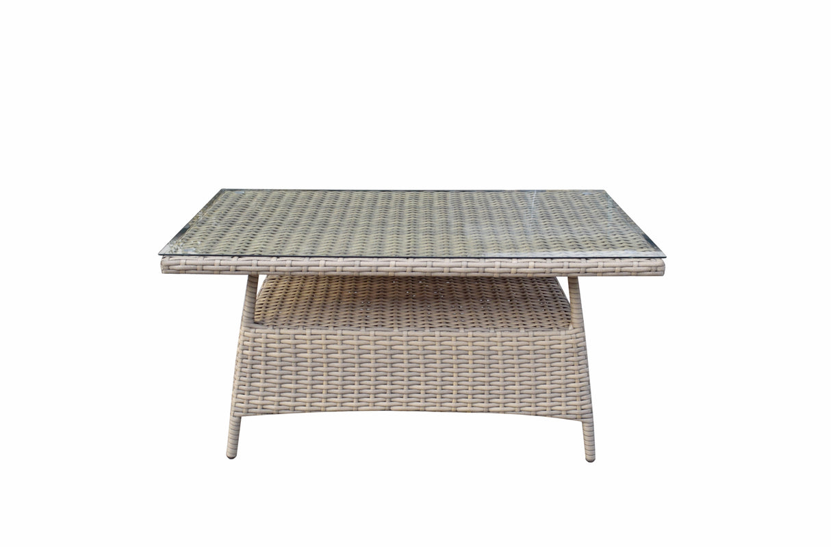 Signature Weave Sarah 4-Seat Sofa Set with High Coffee Table - Nature