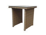 Signature Weave Sarena Sun Loungers Pair with Drinks Table - Nature