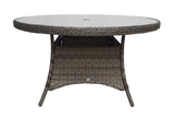 Signature Weave Victoria Round Dining Table – Grey 3 Wicker Weave