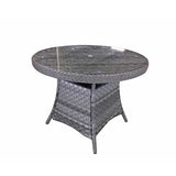 Signature Weave Victoria Round Dining Table – Grey 3 Wicker Weave