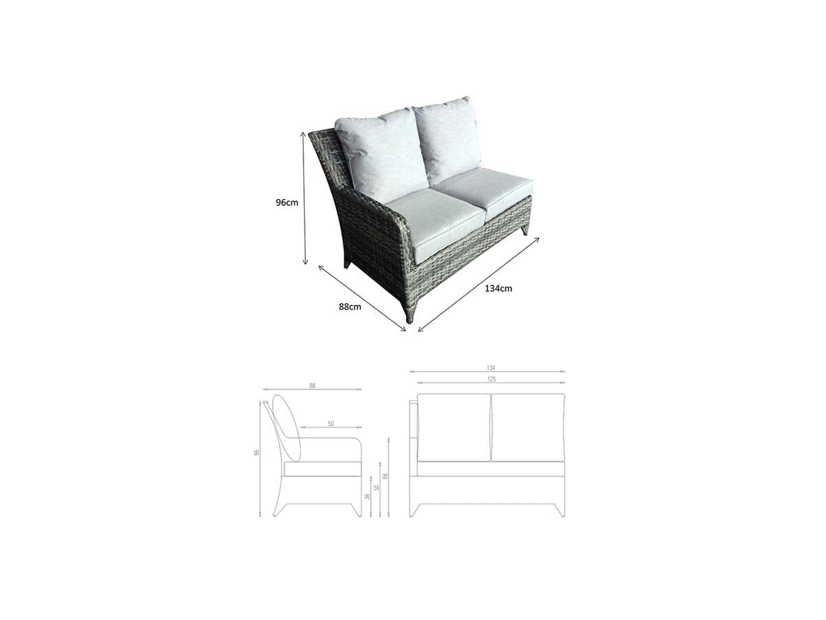 Signature Weave Sarah Corner Dining Sofa with Ice Bucket - Nature