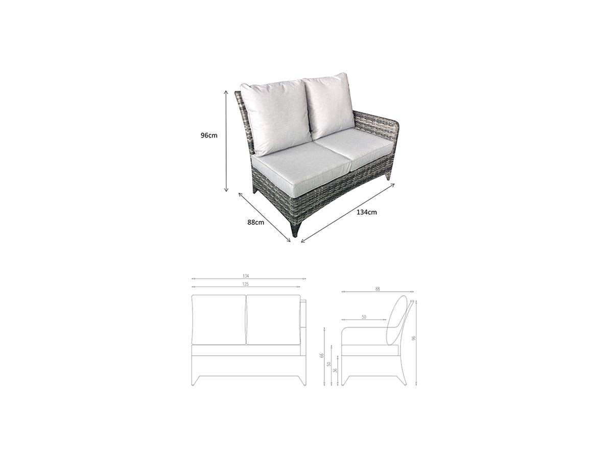 Signature Weave Sarah Corner Dining Sofa with Ice Bucket - Nature