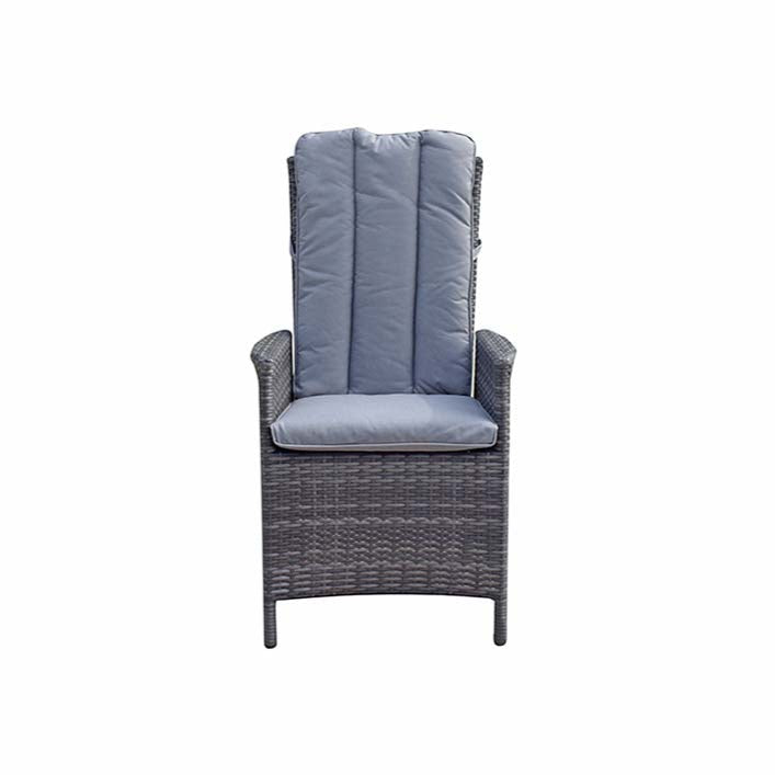 Signature Weave Emily Reclining Dining Chair – 8mm Flat Grey Weave