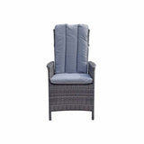 Signature Weave Emily Reclining Dining Chair – 8mm Flat Grey Weave